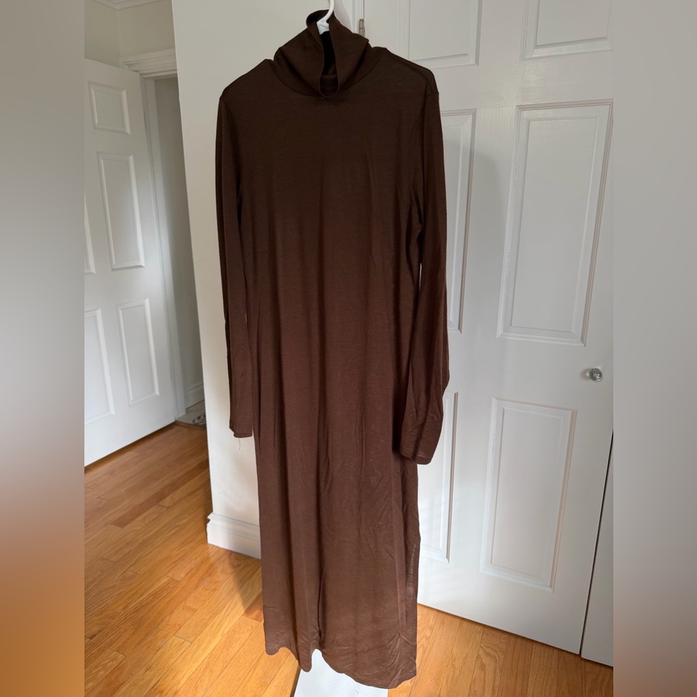Polo by RALPH LAUREN Brown Turtleneck Wool Blend Knit Dress Size XL - Picture 5 of 9